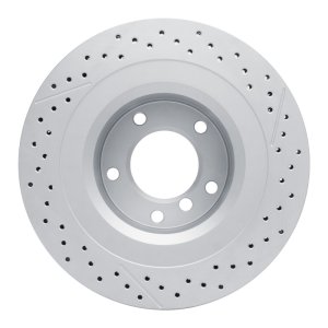 Mercedes-Benz G65 AMG Brake Rotor (1) - Rear - R1 Concepts - GeoSPEC Coated Rotor - Drilled and Slotted - `13-`18